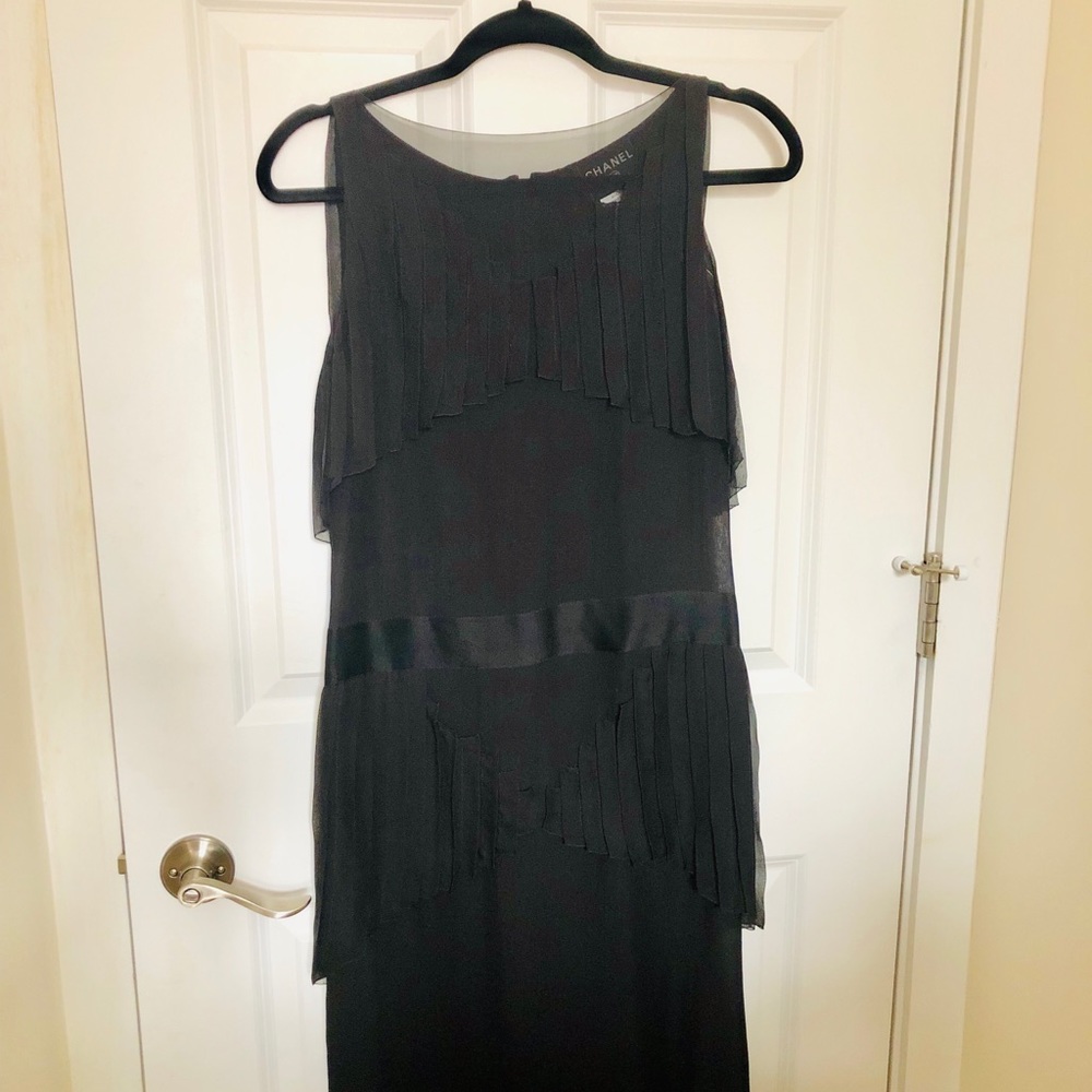 Gorgeous CHANEL semi sheer black dress